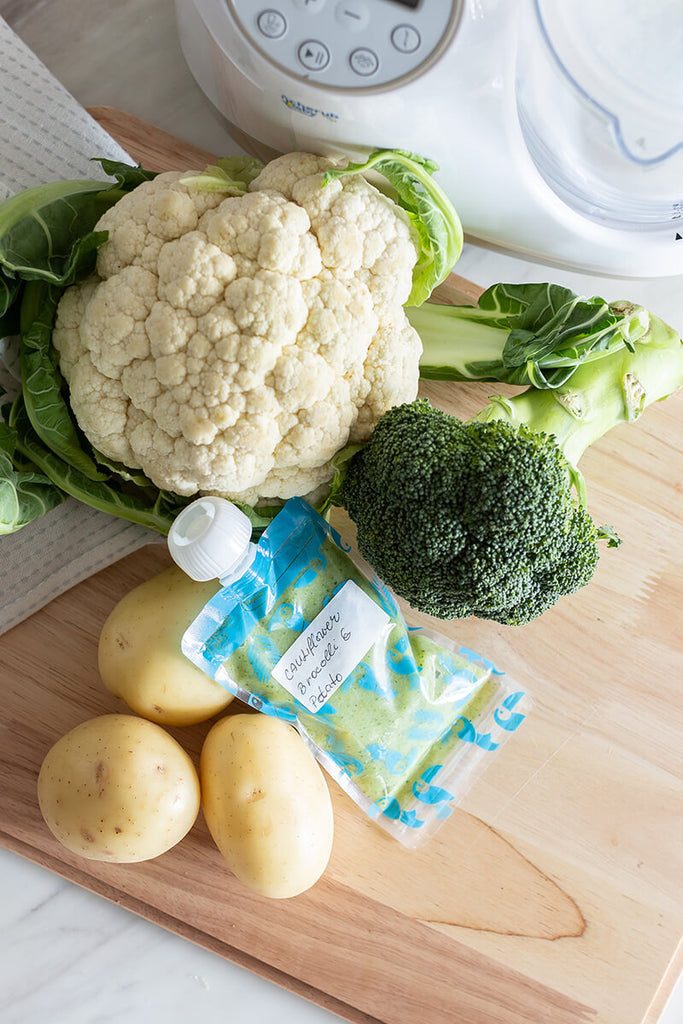 Broccoli, Cauliflower and Potato Puree