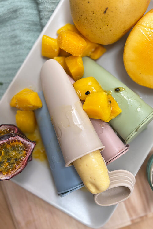 Mango Passionfruit & Greek Yoghurt Popsicle Recipe for Cherub Baby Icy | Cherub Baby