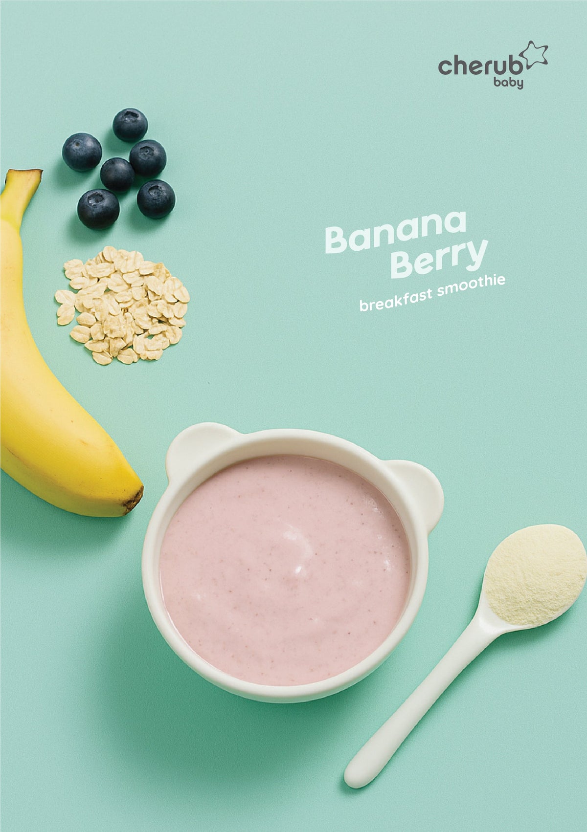 Banana Berry Breakfast Smoothie Recipe | Cherub Baby