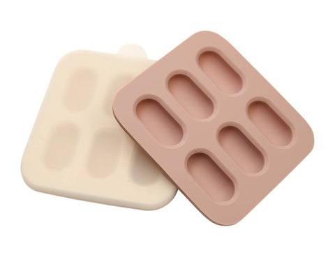 Silicone Nibble Freezer Tray - Dusty Rose & Sand 2PK