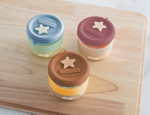 ilicone & Glass Baby Food Storage - Puree Containers