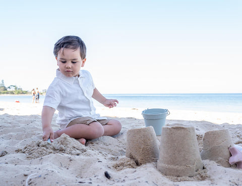 Silicone Beach Toys - Bucket, Spade & Mould Set
