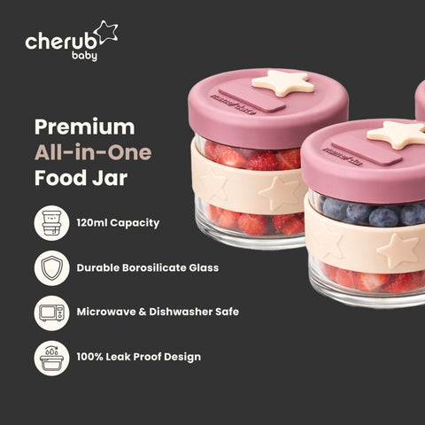 Automatic Baby Food Maker & Silicone Food Pouches Bundle in Peach & Blush