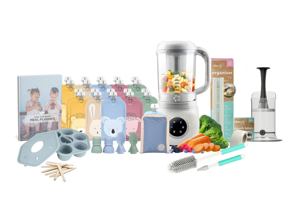 PRE ORDER (ETA Dispatch 17th March) Automatic Baby Food Maker, Steriliser & Warmer Cerulean Sage Bundle