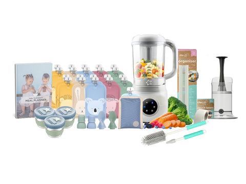 Automatic Baby Food Maker, Steriliser & Warmer Cerulean Sage Bundle