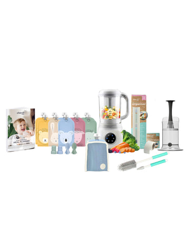 Automatic Baby Food Maker, Steriliser & Warmer Cerulean Sage Bundle