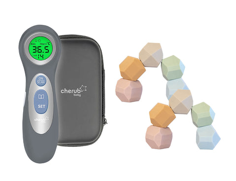 BUNDLE SALE Touchless Forehead Thermometer + Silicone Balancing Stones 10PK