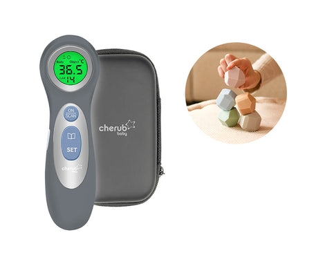 BUNDLE SALE Touchless Forehead Thermometer + Silicone Balancing Stones 10PK
