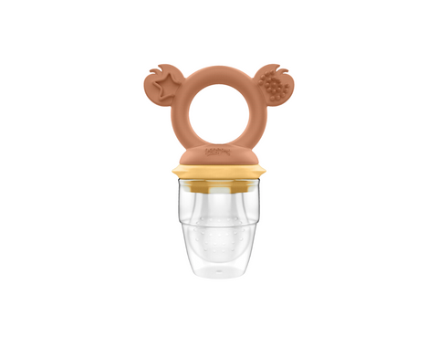 Silicone Baby Fresh Food Feeder / Fruit Feeder - Caramel & Mimosa