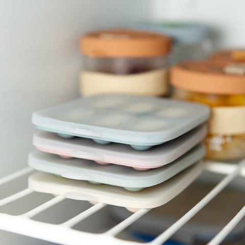 Cherub Baby Silicone Baby Fresh Food Feeder / Nibble Tray / Replacement Net 2pk Bundle – Dusty Rose/ Sand