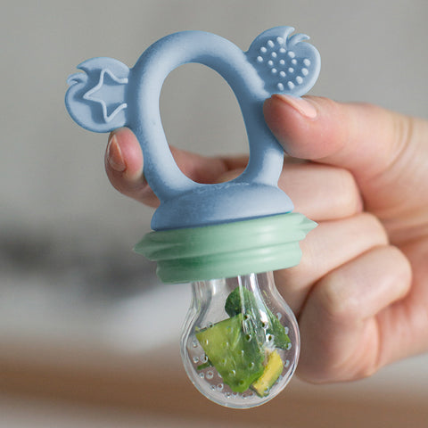 Cherub Baby Silicone Baby Fresh Food Feeder / Nibble Tray / Replacement Net 2pk Bundle – Cerulean / Sage / Sand