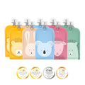 Reusable Baby Food Pouches, Yoghurt Pouches - Animal Set 150ml 10PK