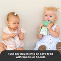 Reusable Baby Food & Yoghurt Pouches Bundle Kit in Dusty Rose & Sand V2