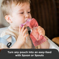 Reusable Baby Food & Yoghurt Pouches Bundle Kit in Dusty Rose & Sand V2