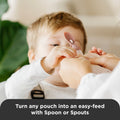 Reusable Baby Food & Yoghurt Pouches Bundle Kit in Cerulean & Sage V2