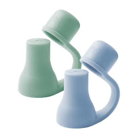 Silicone Food Pouch Soft Spouts 2PK - Cerulean/ Sage