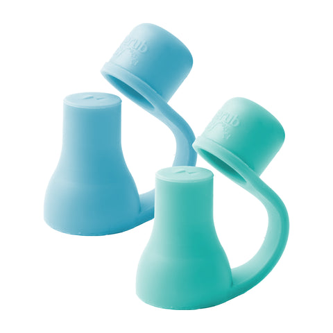 Silicone Food Pouch Soft Spouts 2PK - Aqua/ Mint