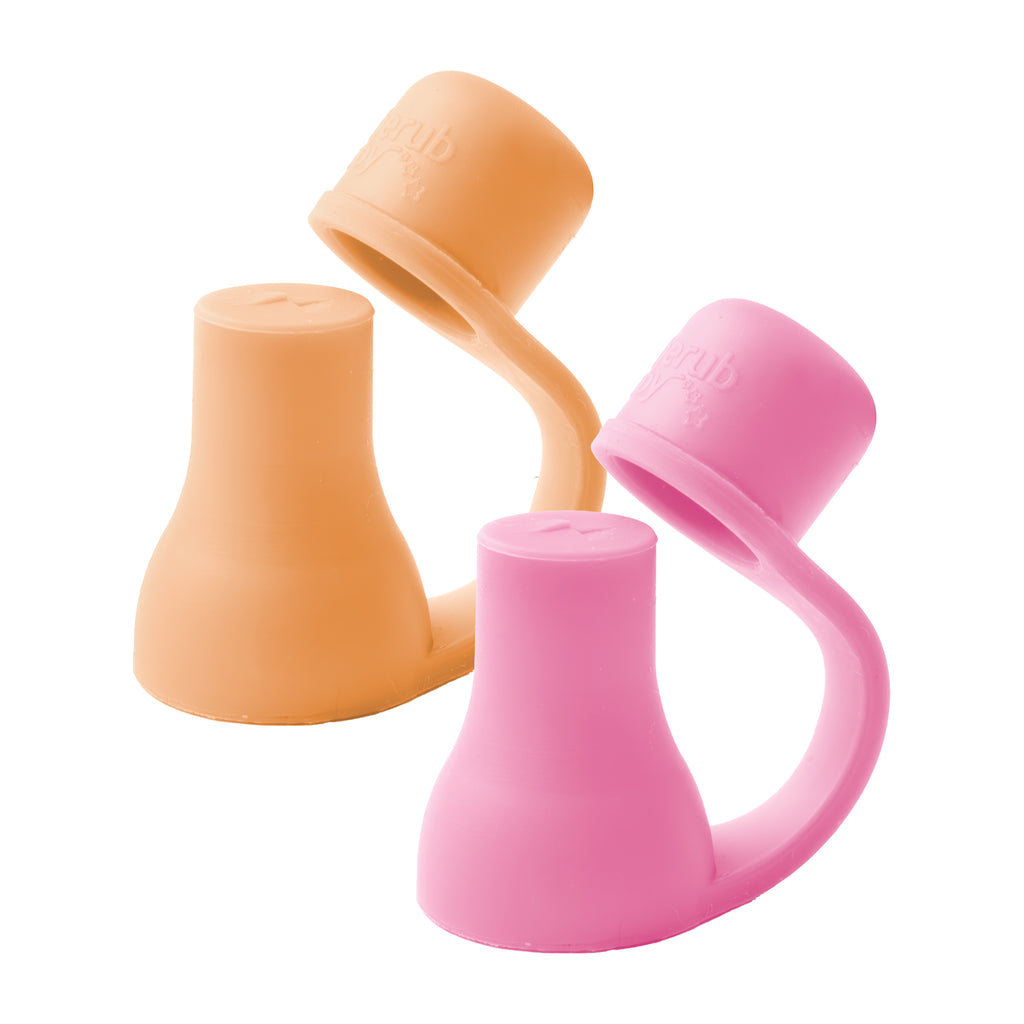 Silicone Food Pouch Soft Spouts 2PK - Peach/ Blush