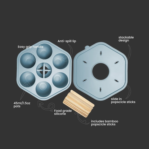 Silicone Baby Food Freezer Trays & Icy Pole Moulds - Duck Egg - (Popsicle Mold)