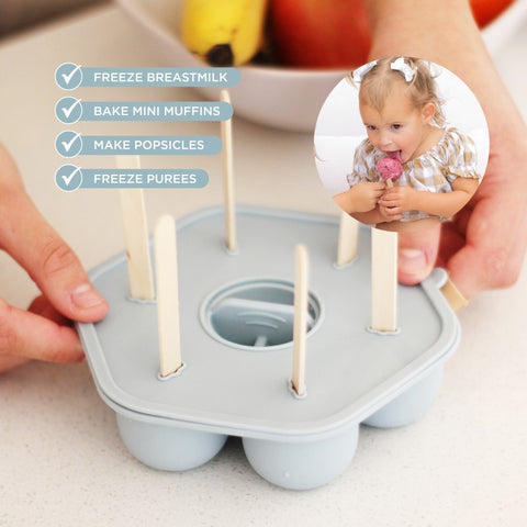 Silicone Baby Food Freezer Trays & Icy Pole Moulds - Duck Egg - (Popsicle Mold)