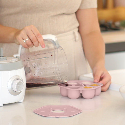 Silicone Baby Food Freezer Trays & Icy Pole Moulds - Dusty Rose