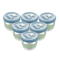 Silicone & Glass Baby Food Storage Containers 6PK 120ml  - Cerulean & Sage