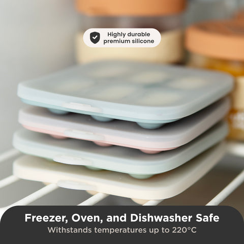 Silicone Baby Nibble Freezer Tray in Cerulean & Sage 2PK
