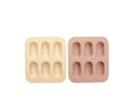 Silicone Baby Nibble Freezer Tray - Dusty Rose & Sand 2PK
