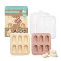 Silicone Baby Nibble Freezer Trays in Dusty Rose & Sand 2PK