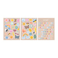 130 Letter & Picture Stickers to Personalize Reusable Pouches | Retro Rainbow