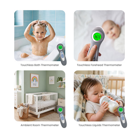 Touchless Baby Forehead Digital Infrared Thermometer in Slate