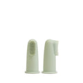 Silicone Baby Finger Toothbrush & Case in Sage
