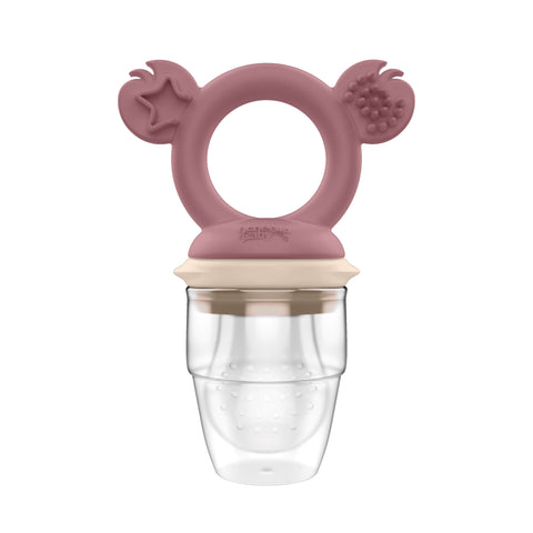 BUNDLE SALE - Silicone Fresh Food Feeder + Silicone Baby Nibble Freezer Tray 2PK + 2PK Nets - Dusty Rose & Sand