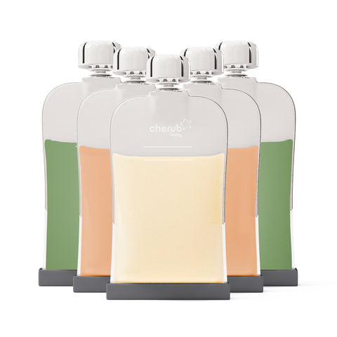 Reusable Silicone Breast Milk & Food Pouches 5pk 180ml