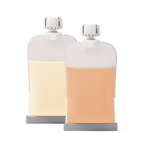 Reusable Silicone Breast Milk & Food Pouches 2pk 180ml