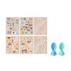 Free Gift Bundle - 130+ Picture/Letter Sticker Sets 3PK & Universal Food Pouch Spoons 2PK - Aqua & Mint