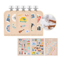 Reusable Food Pouches 150ml 5PK with 130+ Letter/Picture Stickers |Big Explorer
