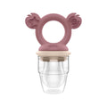 Silicone Baby Fresh Food Feeder/ Fruit Feeder - Dusty Rose & Sand