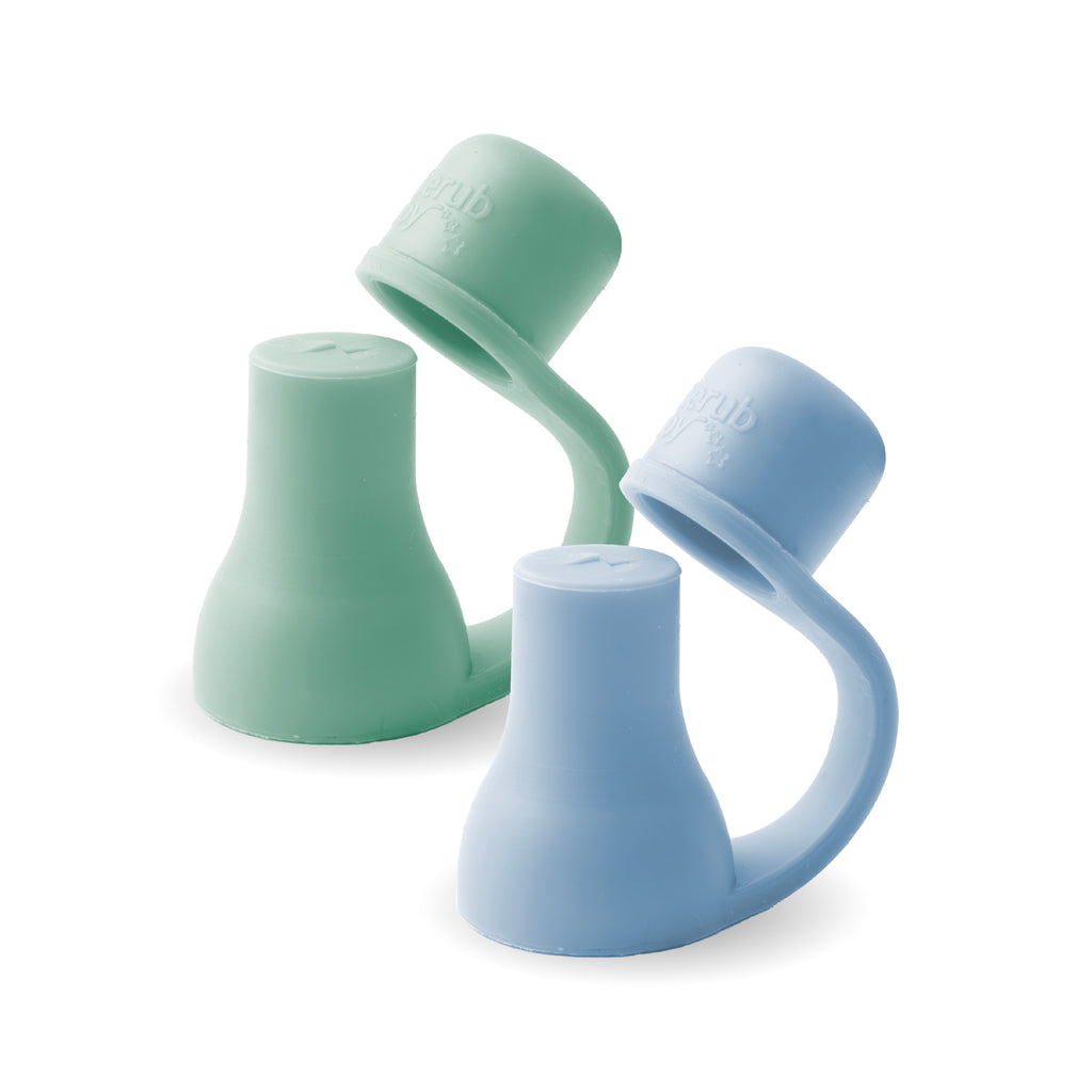 Silicone Food Pouch Soft Spouts 2PK - Cerulean/ Sage