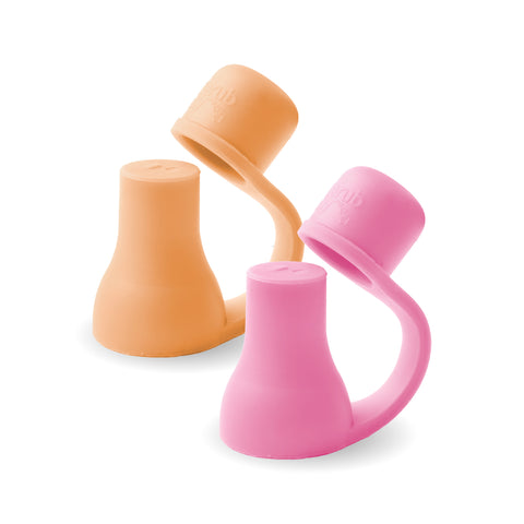 Silicone Food Pouch Soft Spouts 2PK - Peach/ Blush