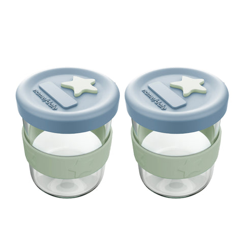 Automatic Baby Food Maker + Silicone Food Pouches Bundle | Cerulean