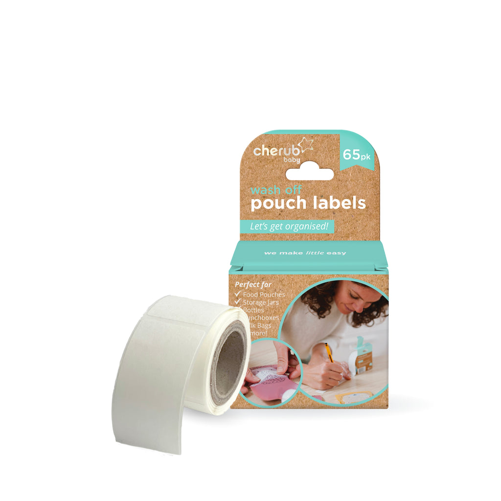 Dissolvable Food/ Yoghurt Pouch & Breast Milk Bag Labels 65PK
