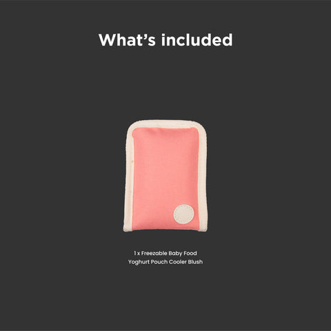 Freezable Baby Food Yoghurt Pouch Cooler Blush