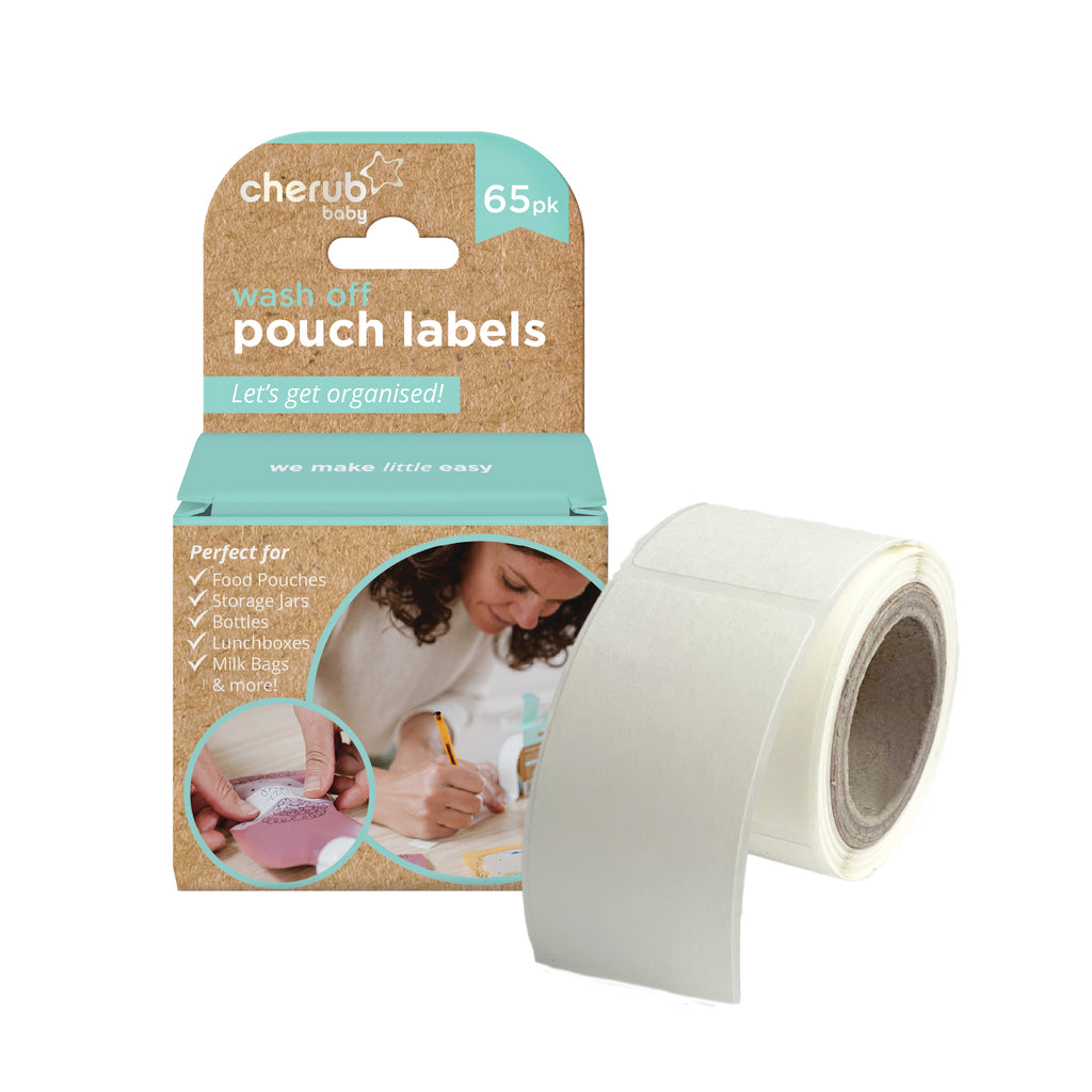 Dissolvable Food/ Yoghurt Pouch & Breast Milk Bag Labels 65PK