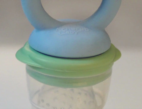 Silicone Baby Fresh Food Feeder / Fruit Feeder - Cerulean & Sage - Freezer Safe