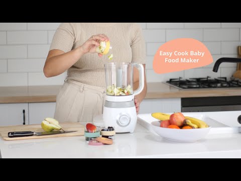 Solid Feeding Bundle | Easycook Baby Food Maker, Steriliser & Warmer + Reusable Baby Food Pouches Cerulean Sage
