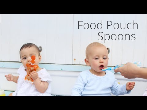Reusable Food Pouch Spoon & Spout Bundle Pack - Peach Blush