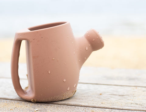 Silicone Watering Can - Beach and Bath Toy - Dusty Rose