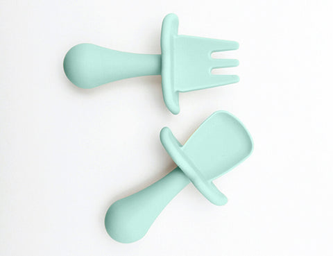 baby silicone cutlery fork and spoon