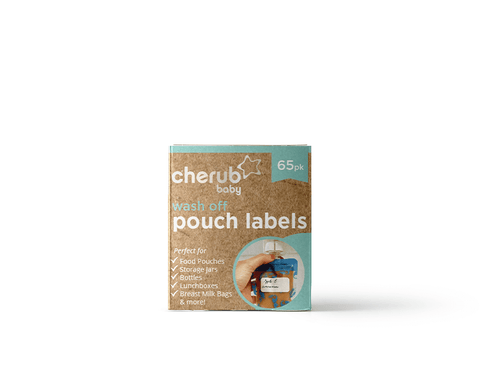 Dissolvable Food Pouch & Breast Milk Bag Labels 65PK